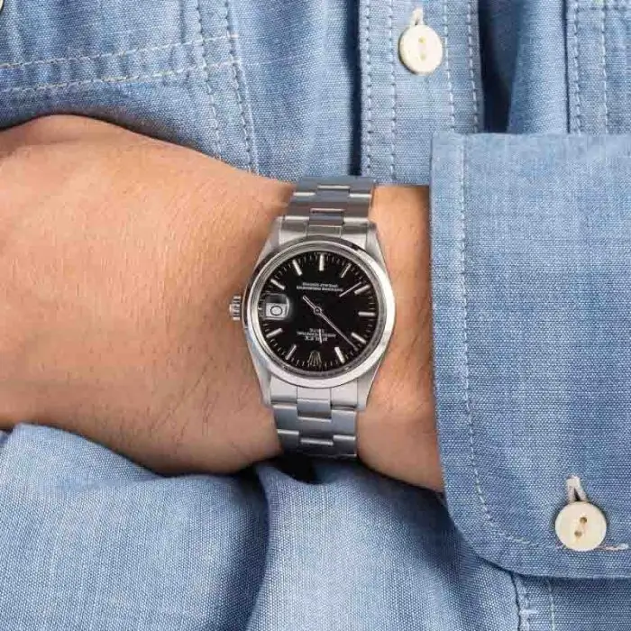 Clean Factory Supreme Rolex Date 15000 Black Dial 34mm - Image 5