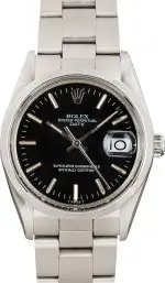 Clean Factory Supreme Rolex Date 15000 Black Dial 34mm
