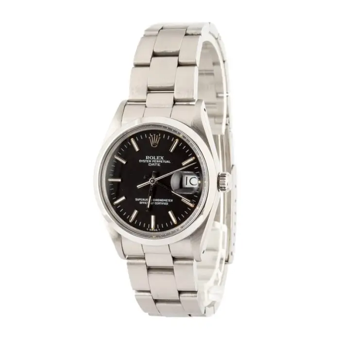 Clean Factory Supreme Rolex Date 15000 Black Dial 34mm - Image 4