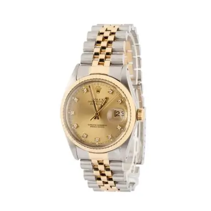 Cheapest Supreme Rolex Datejust 16013 Champagne Diamond Dial 36mm