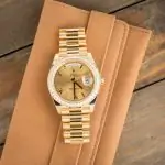 Cheapest Supreme Rolex Day-Date 40 Yellow Gold Diamond Bezel - Image 6