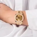 Cheapest Supreme Rolex Day-Date 40 Yellow Gold Diamond Bezel - Image 5