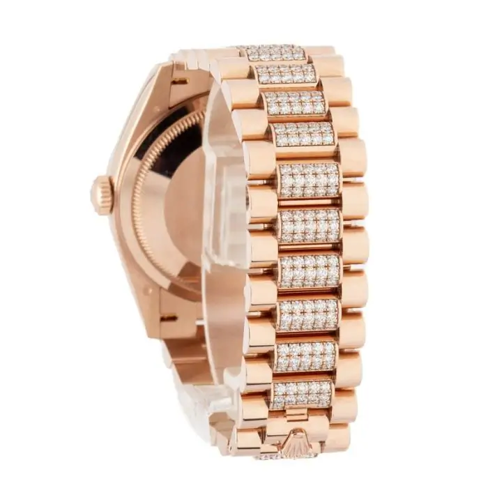 Clean Factory Supreme Rolex Day-Date 36 Rose Gold Diamond Dial - Image 4