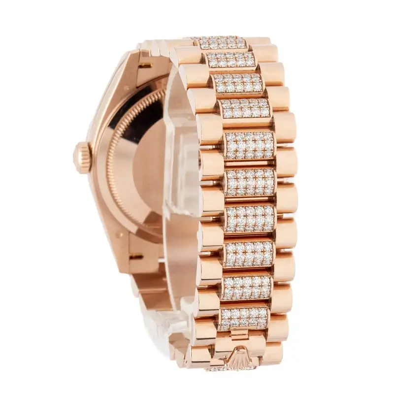 Clean Factory Supreme Rolex Day-Date 36 Rose Gold Diamond Dial