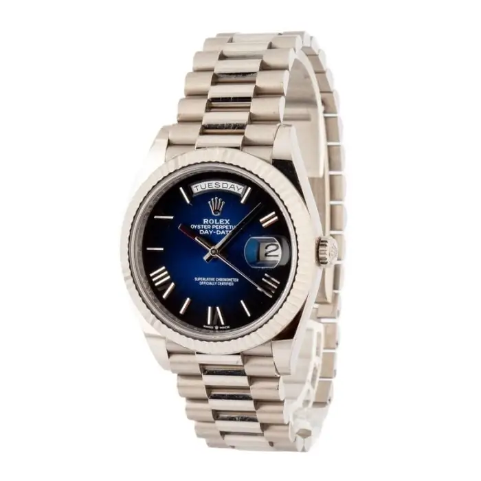 Cheapest Rolex Day-Date 40 President White Gold Blue Dial 228239 - Image 3