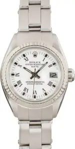 Cheapest Rolex Date 6917 White Roman Dial 26mm Stainless Steel
