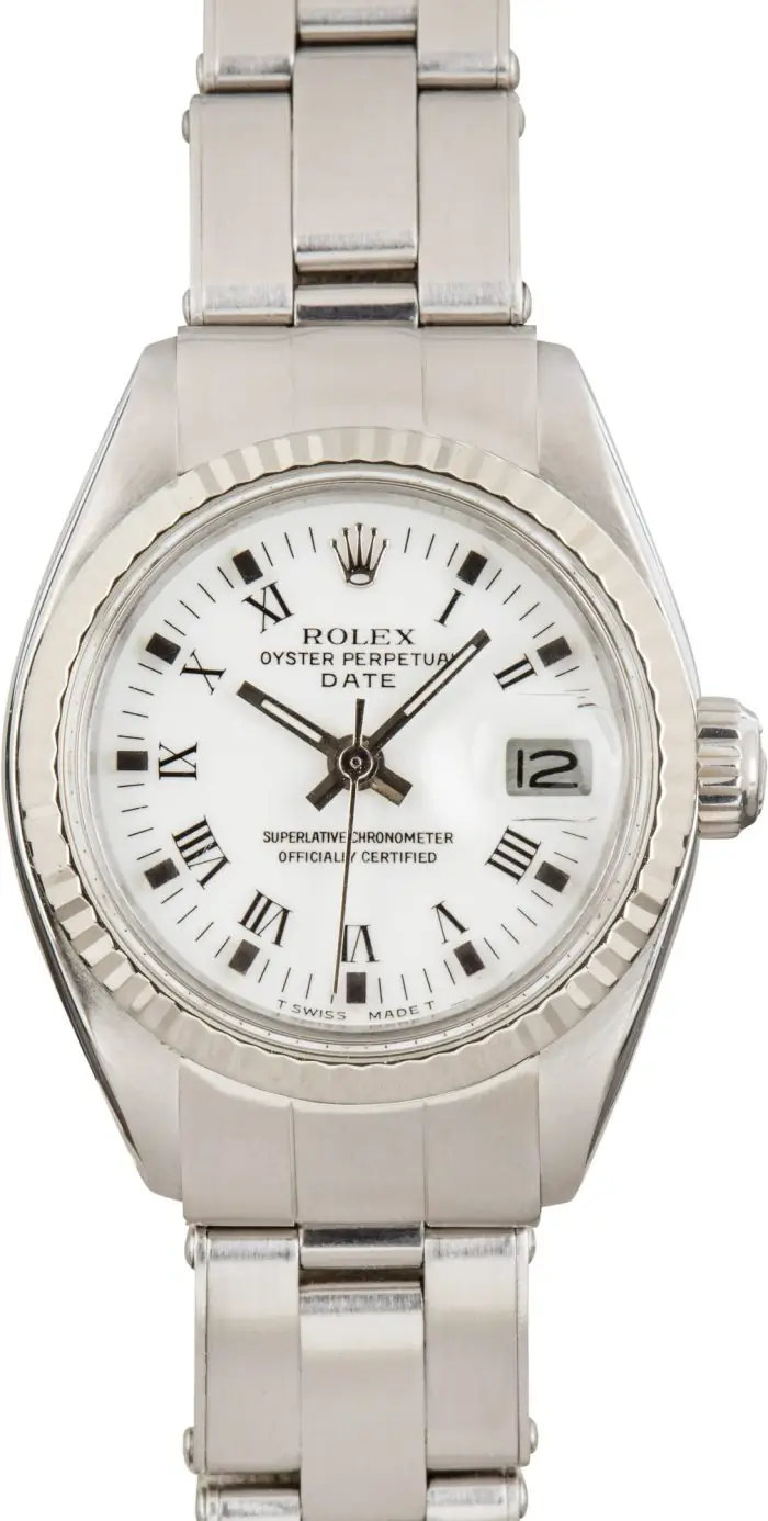 Cheapest Rolex Date 6917 White Roman Dial 26mm Stainless Steel - Image 2