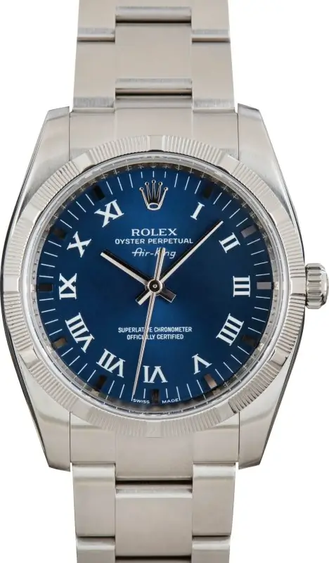 Clean Factory Supreme Rolex Air-King 114200 Blue Roman Dial