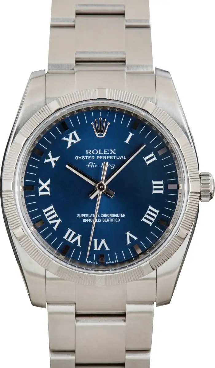 Clean Factory Supreme Rolex Air-King 114200 Blue Roman Dial - Image 2