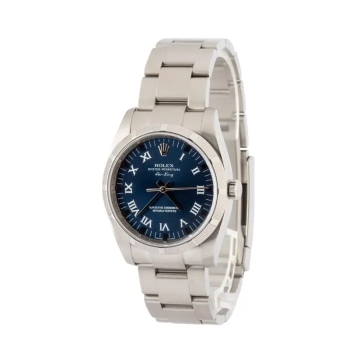 Clean Factory Supreme Rolex Air-King 114200 Blue Roman Dial - Image 3