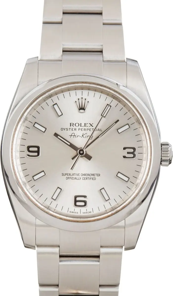 Cheapest Rolex Air-King 114200 Silver Dial 34mm 2011 - Image 2
