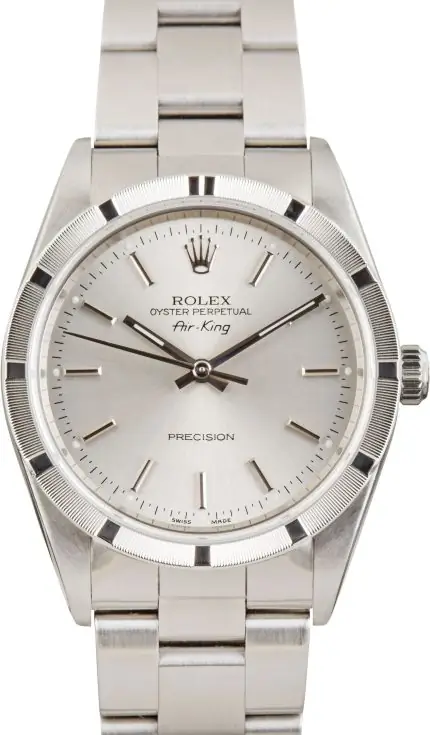 Cheapest Rolex Air-King 14010 Silver Index 34mm 1999
