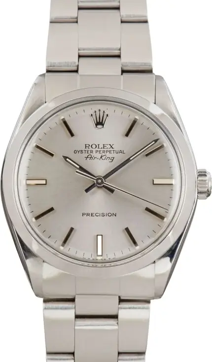 Cheapest Rolex Air-King 5500 34mm Silver Dial Vintage 1984