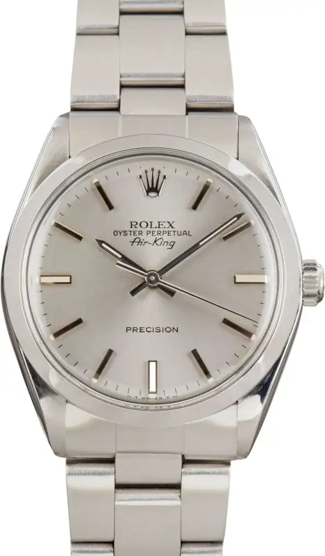 Cheapest Rolex Air-King 5500 34mm Silver Dial Vintage 1984