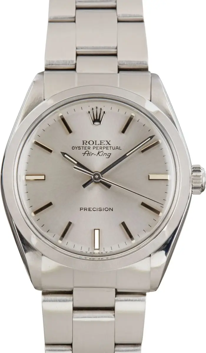 Cheapest Rolex Air-King 5500 34mm Silver Dial Vintage 1984 - Image 2