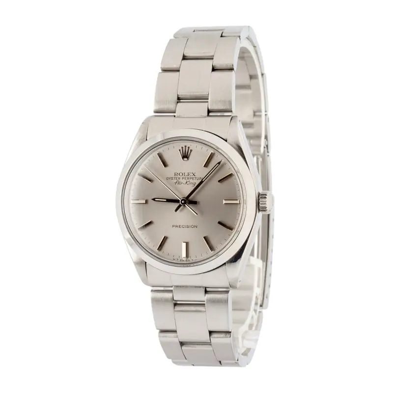 Cheapest Rolex Air-King 5500 34mm Silver Dial Vintage 1984