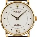 Cheapest Rolex Cellini 5115 32mm Yellow Gold Silver Dial