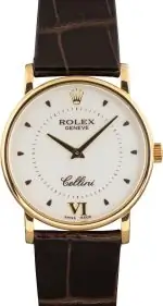 Cheapest Rolex Cellini 5115 32mm Yellow Gold Silver Dial