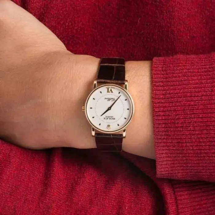 Cheapest Rolex Cellini 5115 32mm Yellow Gold Silver Dial - Image 5