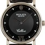 Cheapest Rolex Cellini 5115 White Gold Black Dial 32MM