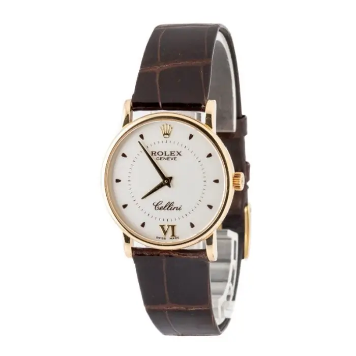 Cheapest Rolex Cellini 5115 32mm Yellow Gold Silver Dial - Image 3