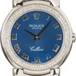 Clean Factory Supreme Rolex Cellini 6671 White Gold Blue Dial