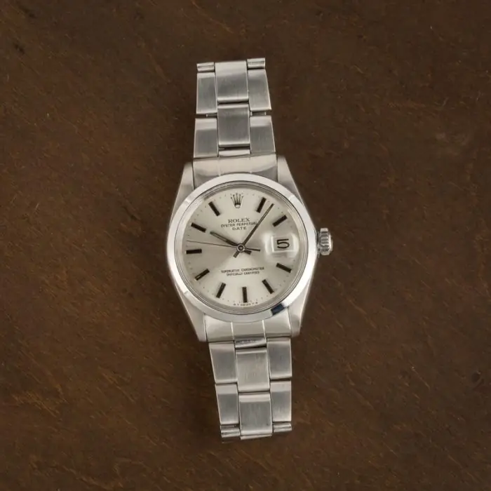 Clean Factory Supreme Rolex Date 1500 Silver Index 34mm - Image 6