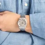 Clean Factory Supreme Rolex Date 1500 Silver Index 34mm - Image 5