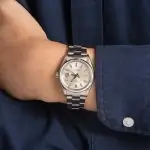 Cheapest Supreme Rolex Date 1500 Silver Dial 34mm Clone - Image 5