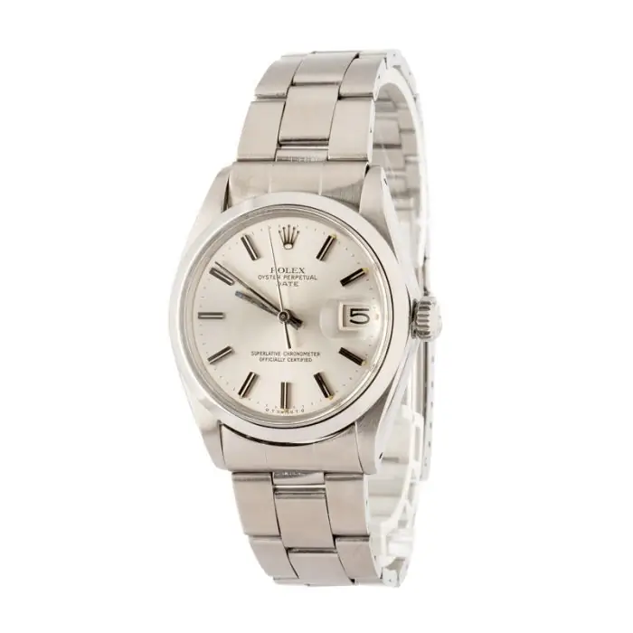 Clean Factory Supreme Rolex Date 1500 Silver Index 34mm - Image 3