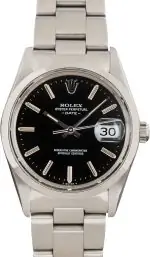 Cheapest Rolex Date 15000 Black Dial 34mm Stainless Steel