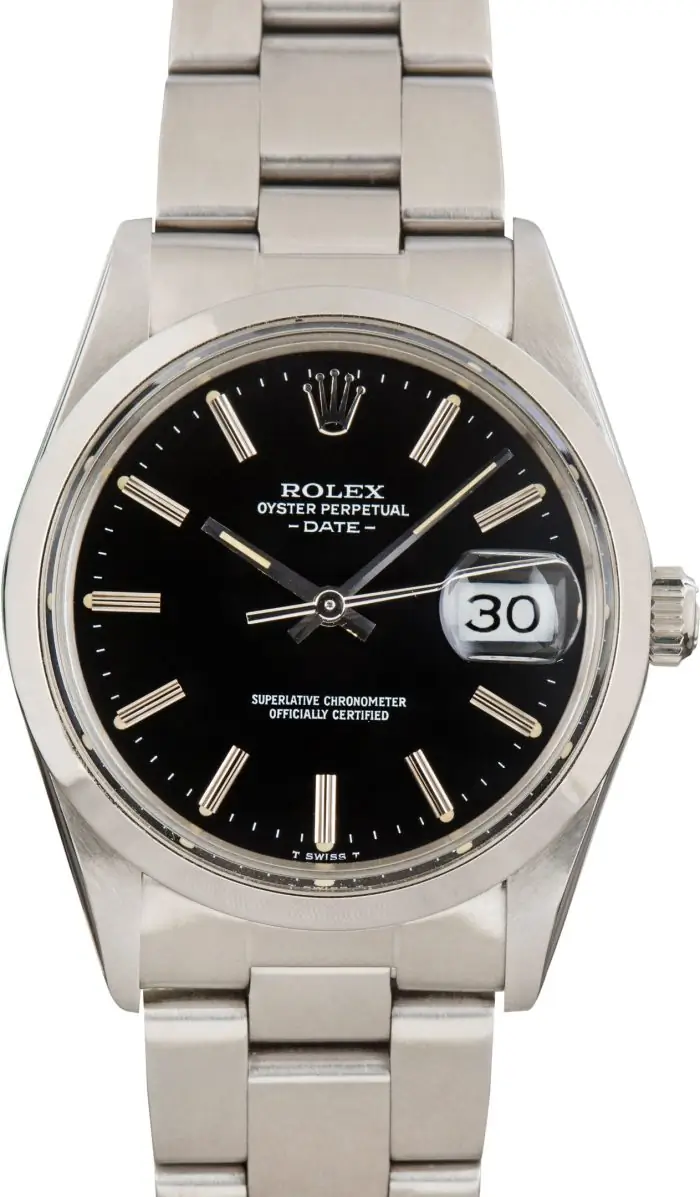 Cheapest Rolex Date 15000 Black Dial 34mm Stainless Steel - Image 2