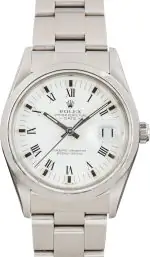 Cheapest Rolex Date 15000 34mm White Roman Dial 1981