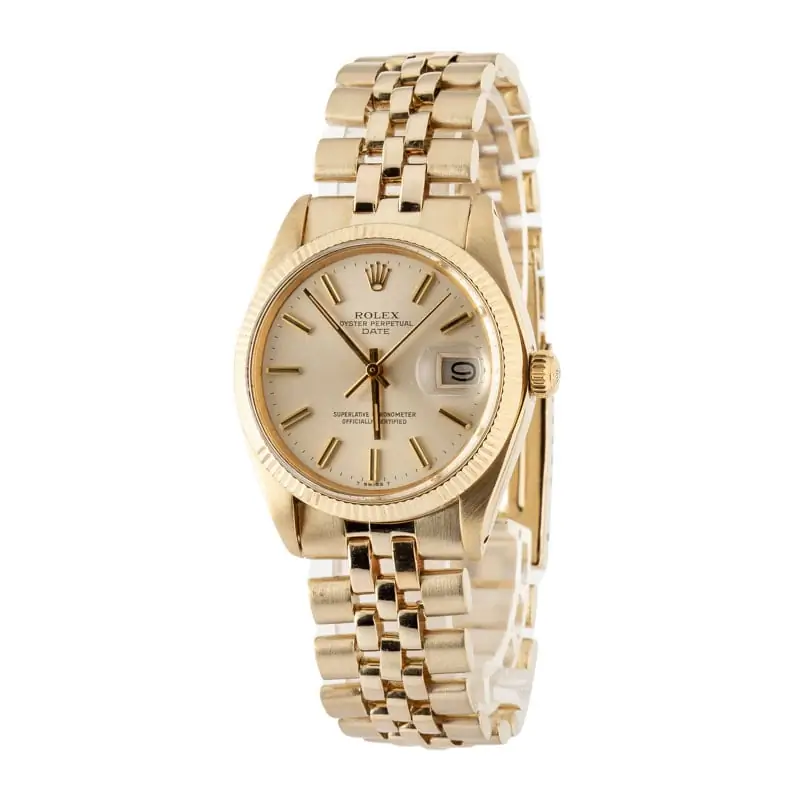 Cheapest Rolex Date 1503 34mm Yellow Gold Vintage Watch