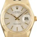 Cheapest Rolex 1503 Silver Index Vintage 34mm Gold