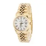 Clean Factory Supreme Rolex Date 15037 White Roman Dial - Image 3
