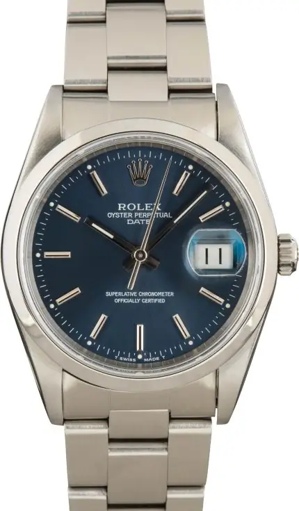 Cheapest Rolex Date 15200 Blue Dial 34mm Stainless Steel Watch