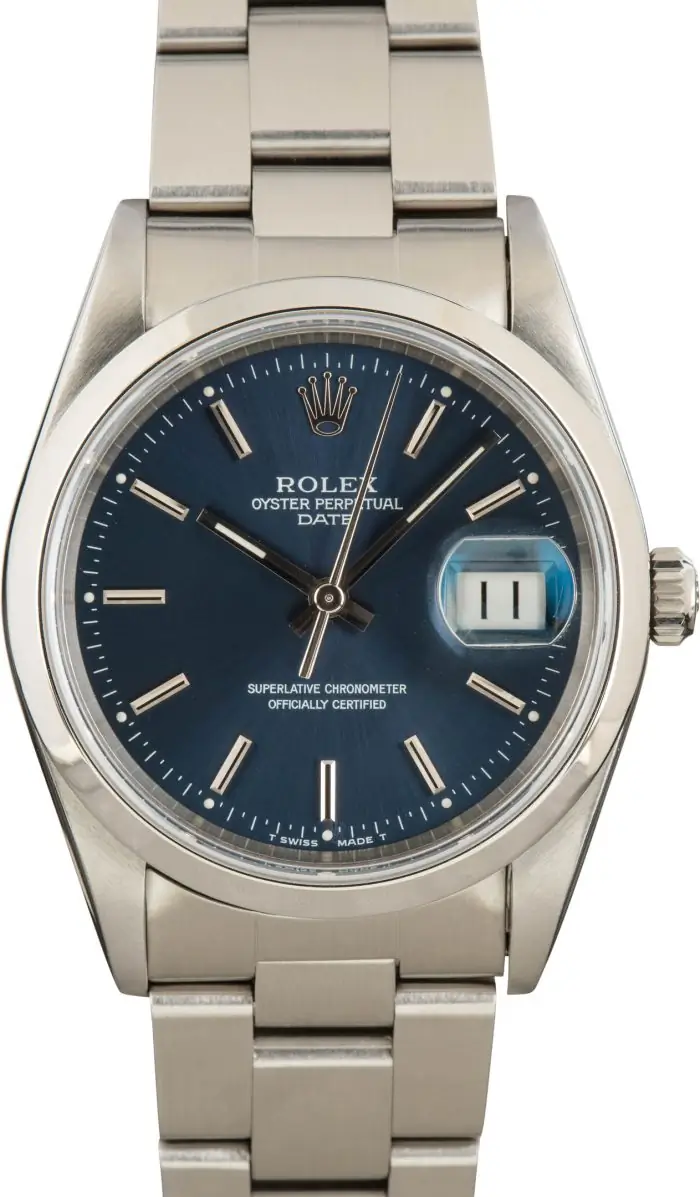 Cheapest Rolex Date 15200 Blue Dial 34mm Stainless Steel Watch - Image 2
