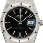 Supreme Rolex Date 15210 Black Stainless Steel Watch Clone