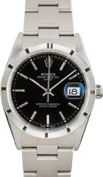 Supreme Rolex Date 15210 Black Stainless Steel Watch Clone