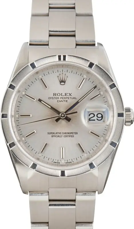 Cheapest Rolex Date 15210 Steel Silver Dial 34mm Supreme Clone