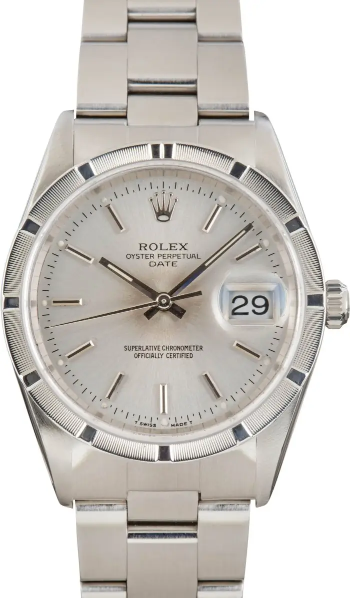 Cheapest Rolex Date 15210 Steel Silver Dial 34mm Supreme Clone - Image 2