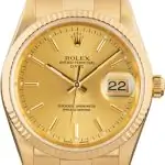 Cheapest Rolex Date 15238 Champagne Dial 34mm Yellow Gold