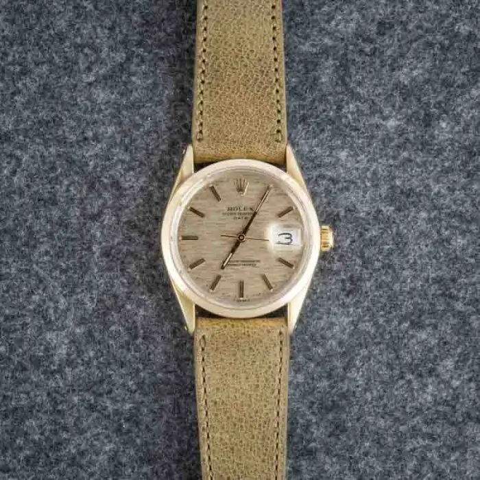 Cheapest Rolex 1550 Champagne Linen Dial 34mm Vintage Watch - Image 5