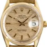 Cheapest Rolex 1550 Champagne Linen Dial 34mm Vintage Watch