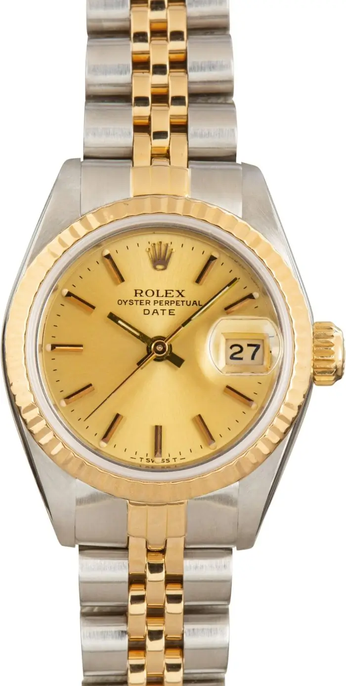 Clean Factory Supreme Rolex Date 69173 Champagne Dial 26mm - Image 2