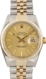 Cheapest Rolex Datejust 16013 Steel Gold 36mm Champagne Dial