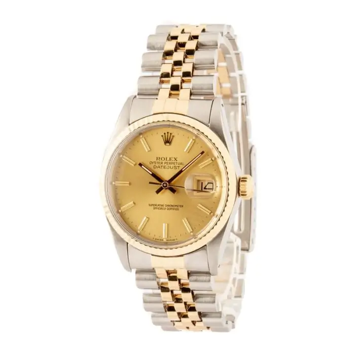 Cheapest Rolex Datejust 16013 Steel Gold 36mm Champagne Dial - Image 3