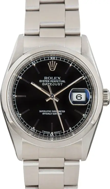 Cheapest Rolex Datejust 16200 Black Dial 36mm 1998