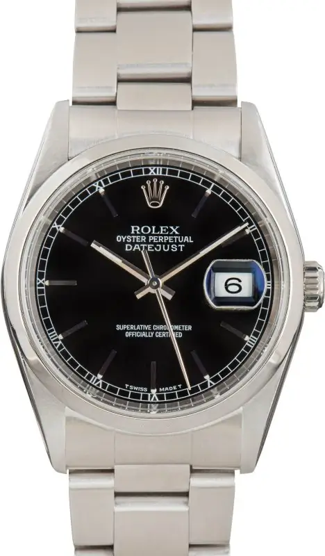 Cheapest Rolex Datejust 16200 Black Dial 36mm 1998